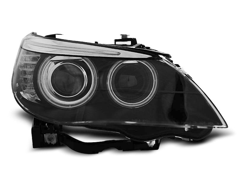 Angel eyes žarometi BMW E60/61 03-07 CCFL xenon črni