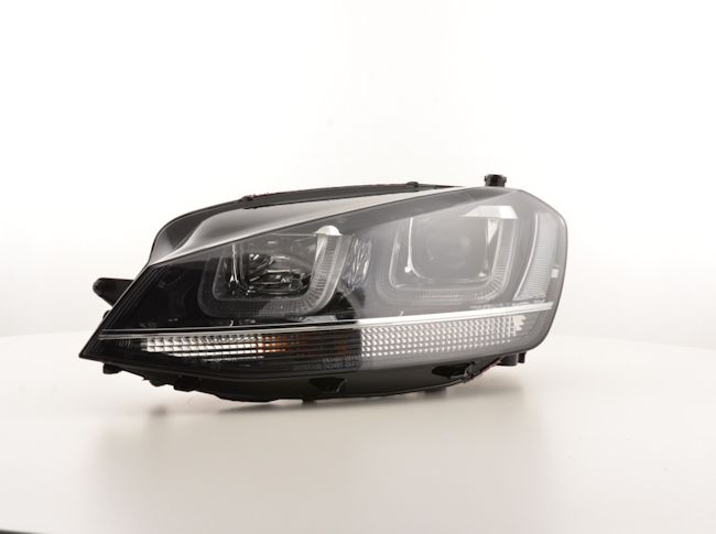 Žarometi VW Golf 7 12- LED DRL dnevne črni V2 - slika 3