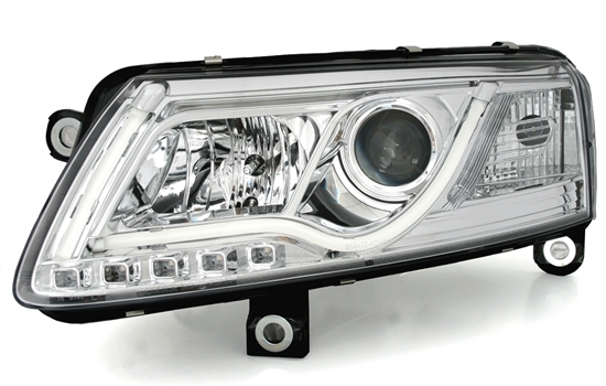 LightTube žarometi Audi A6 4F 04-08 LED DRL dnevne krom - slika 4