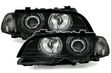 Angel eyes žarometi BMW E46 Coupe Cabrio 99-01 črni