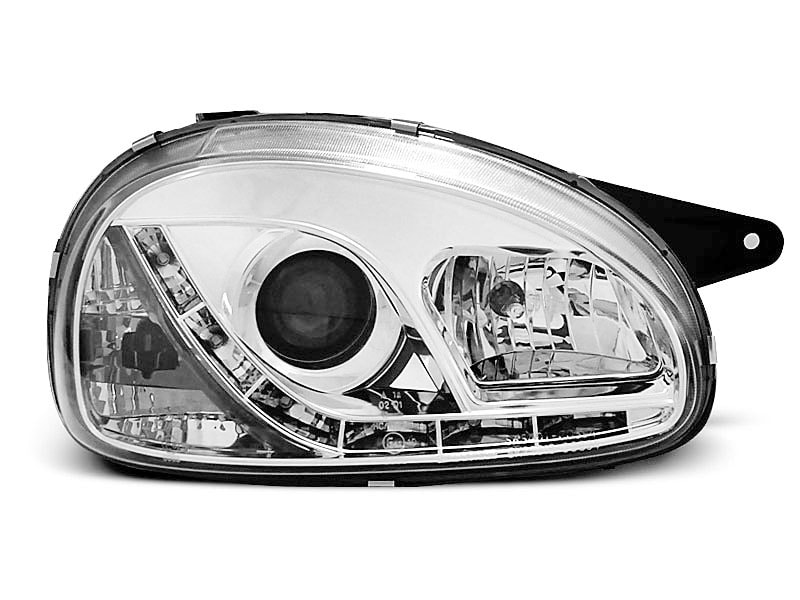 Žarometi Opel Corsa B 93-00 LED osvetlitev krom