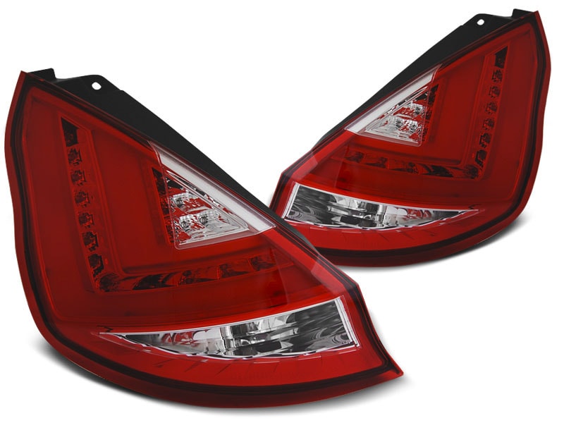 Zadnje LED luči Ford Fiesta MK7 HB 12-15 rdečo-bele
