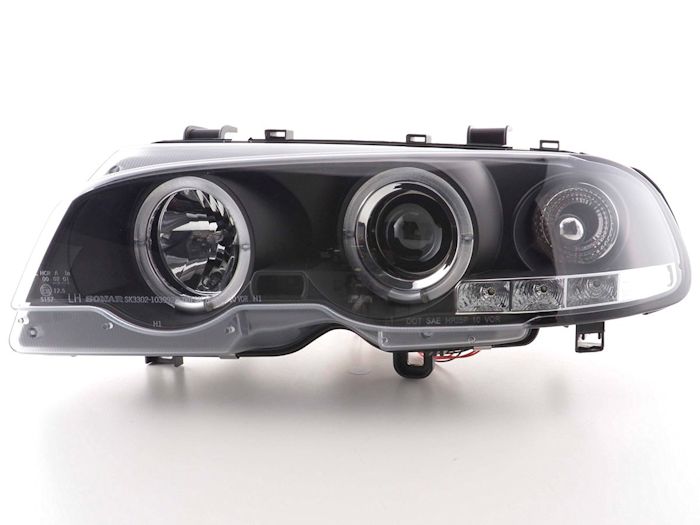 Angel eyes žarometi BMW E46 Coupe Cabrio črni - slika 4