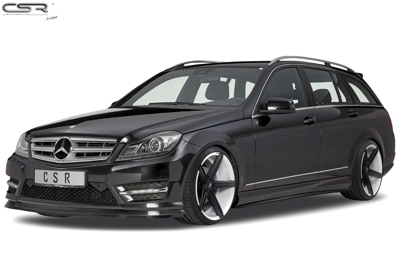 Cup spoiler lip with ABE for Mercedes C-Klasse 204 AMG-Line CSL308 Črna sijaj - slika 2
