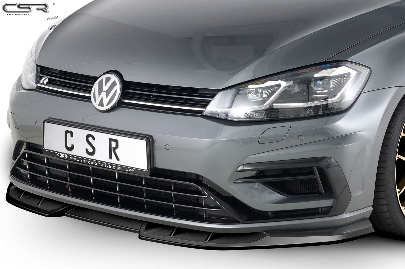 Cup spoiler lip with ABE for VW Golf 7 R CSL373 Črna sijaj