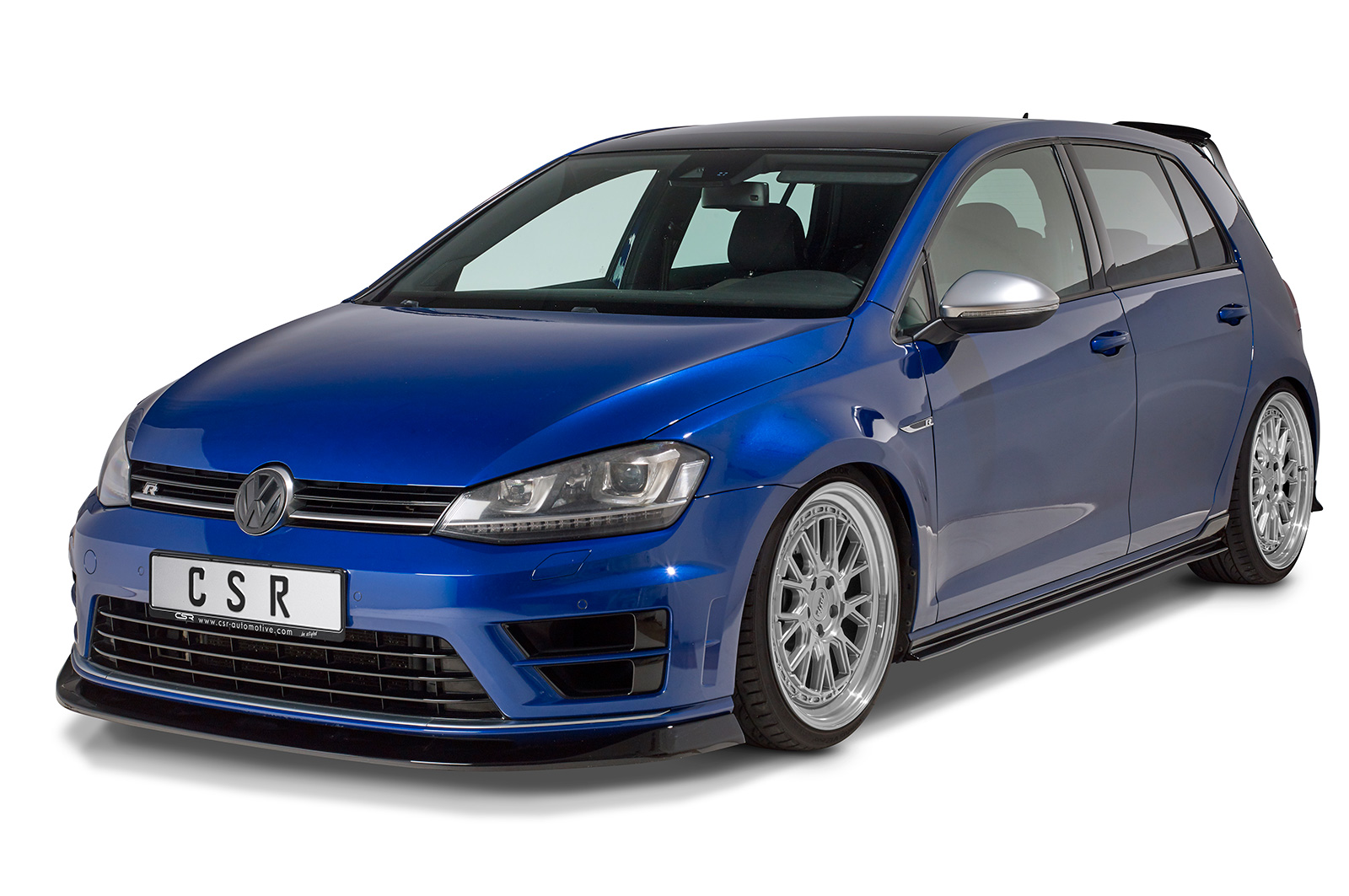 Cup spoiler lip with ABE for VW Golf 7 R CSL395 Črna sijaj - slika 2