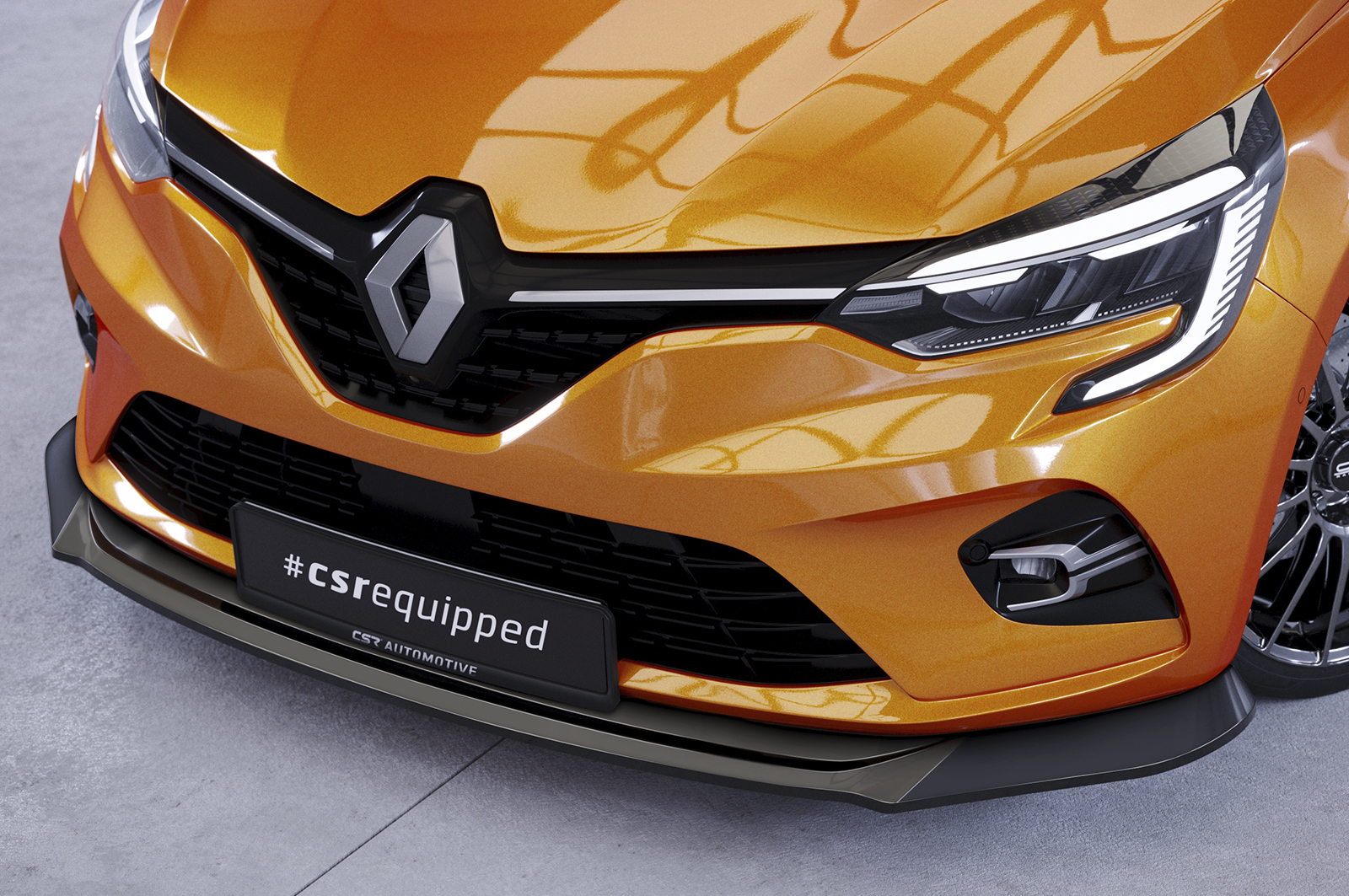 Cup spoiler lip with ABE for Renault Clio V CSL520 Črna sijaj