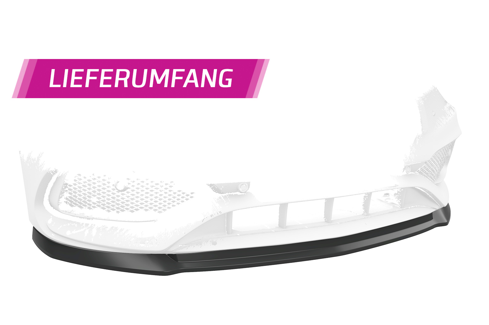 Cup spoiler lip with ABE for Mercedes Benz CLA 117 AMG-Line CSL522 Črna sijaj - slika 5