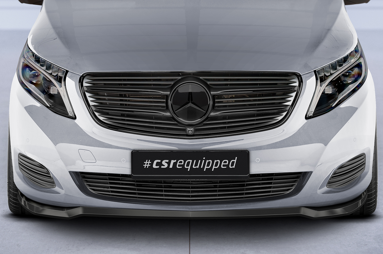 Cup spoiler lip with ABE for Mercedes Benz V-Klasse 447 CSL538 Črna sijaj - slika 5