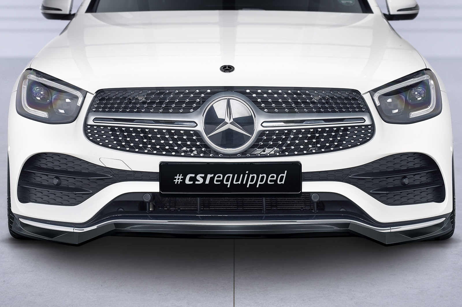 Cup spoiler lip with ABE for Mercedes Benz GLC (C253) AMG-Line CSL573 Črna sijaj - slika 5
