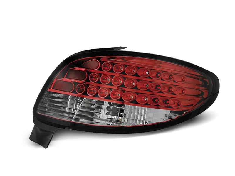 Zadnje LED luči Peugeot 206 98- rdečo-bele