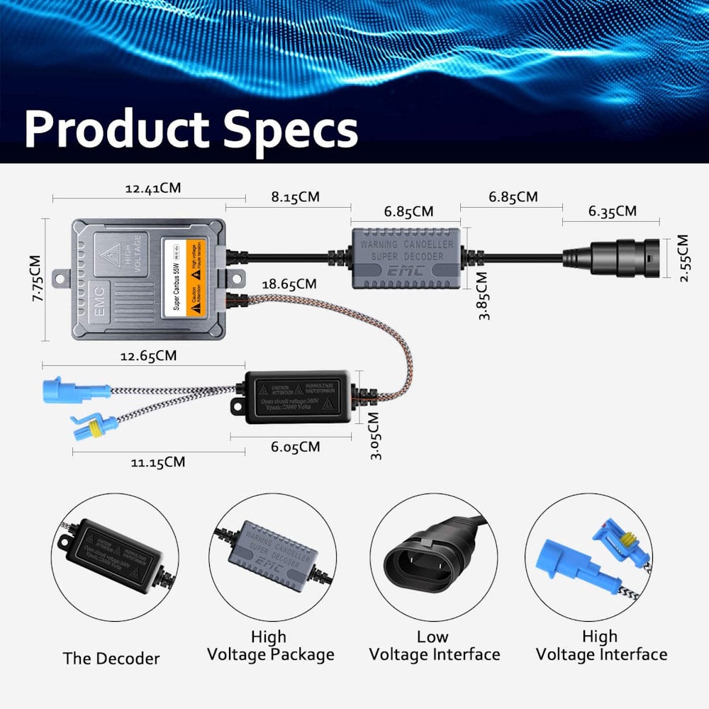 Xenon kit Smart 100% Can-Bus 12V 55W H7 6000K - slika 3