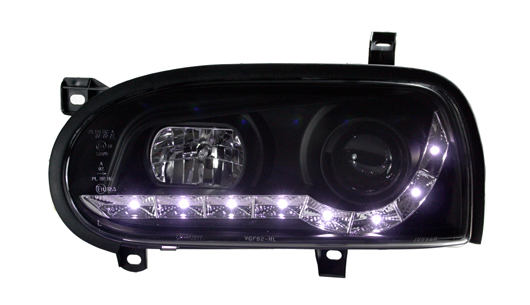Žarometi VW Golf 3 LED osvetlitev črni V1 - slika 2
