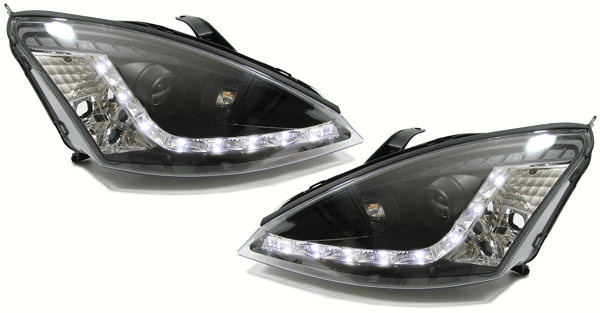 Žarometi Ford Focus 98-01 LED osvetlitev črni V1 - slika 3