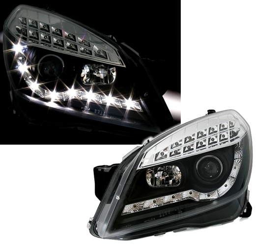 Žarometi Opel Astra H 04-10 LED osvetlitev črni