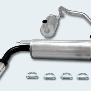 TA Technix sports exhaust system 1x80mm suitable for Volvo 240 with cat type P240/242