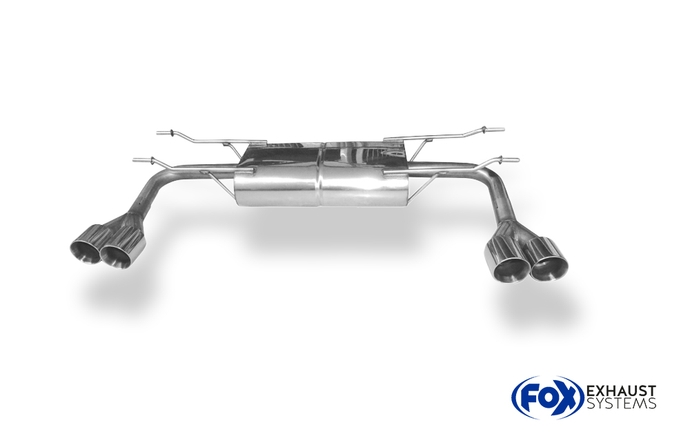 FOX zadnji športni lonec Fiat 124 Spider prečni izhod desno/levo - 2x76 Tip 25 desno/levo - slika 2