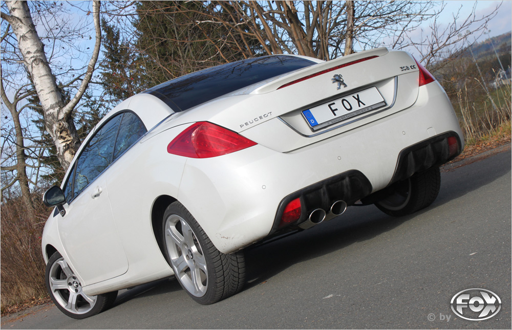 FOX zadnji športni lonec Peugeot 308cc - 2x106x71 Tip 32