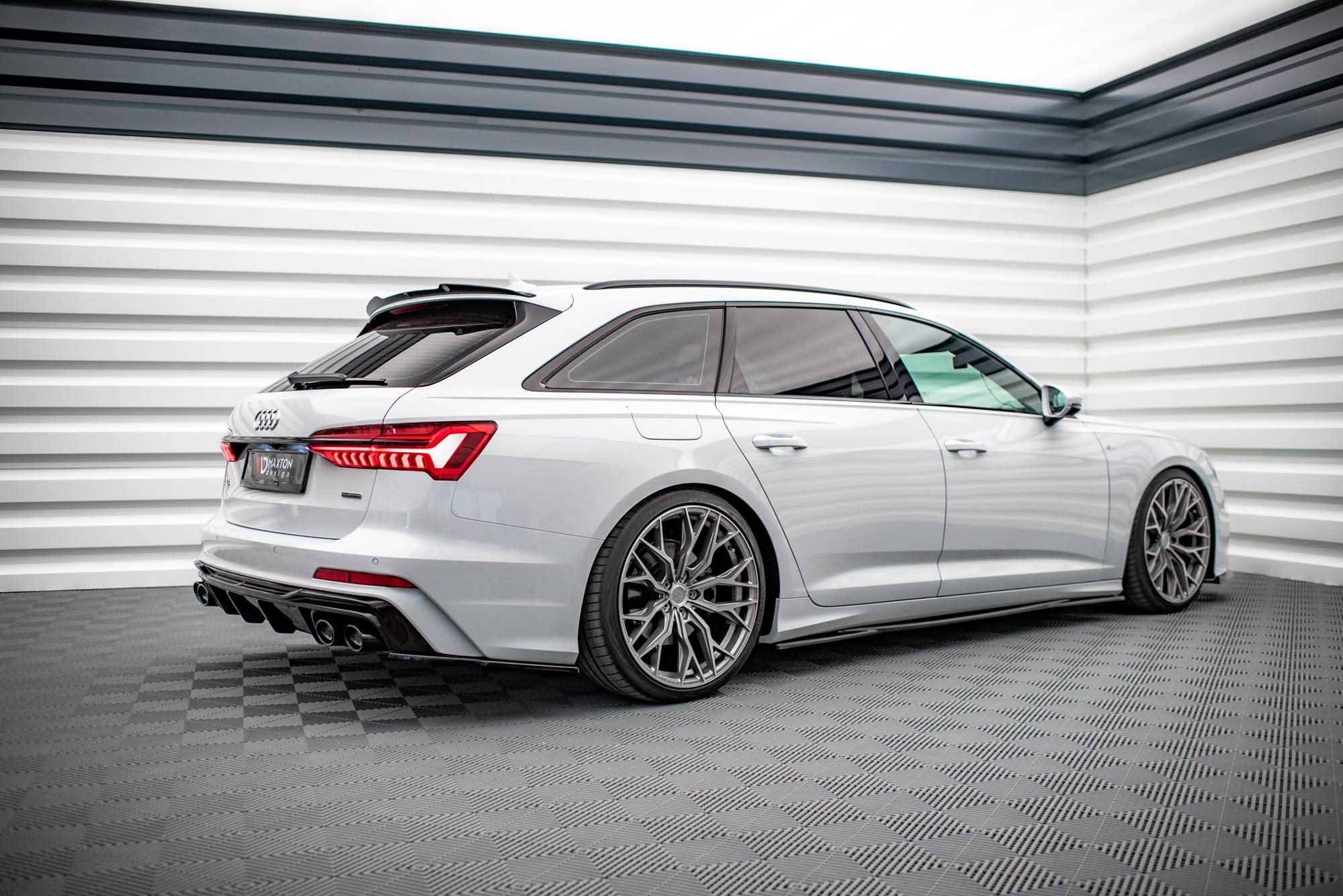 Difuzor + imitacija izpuha Audi A6 C8 S-Line 18- KROM - slika 4