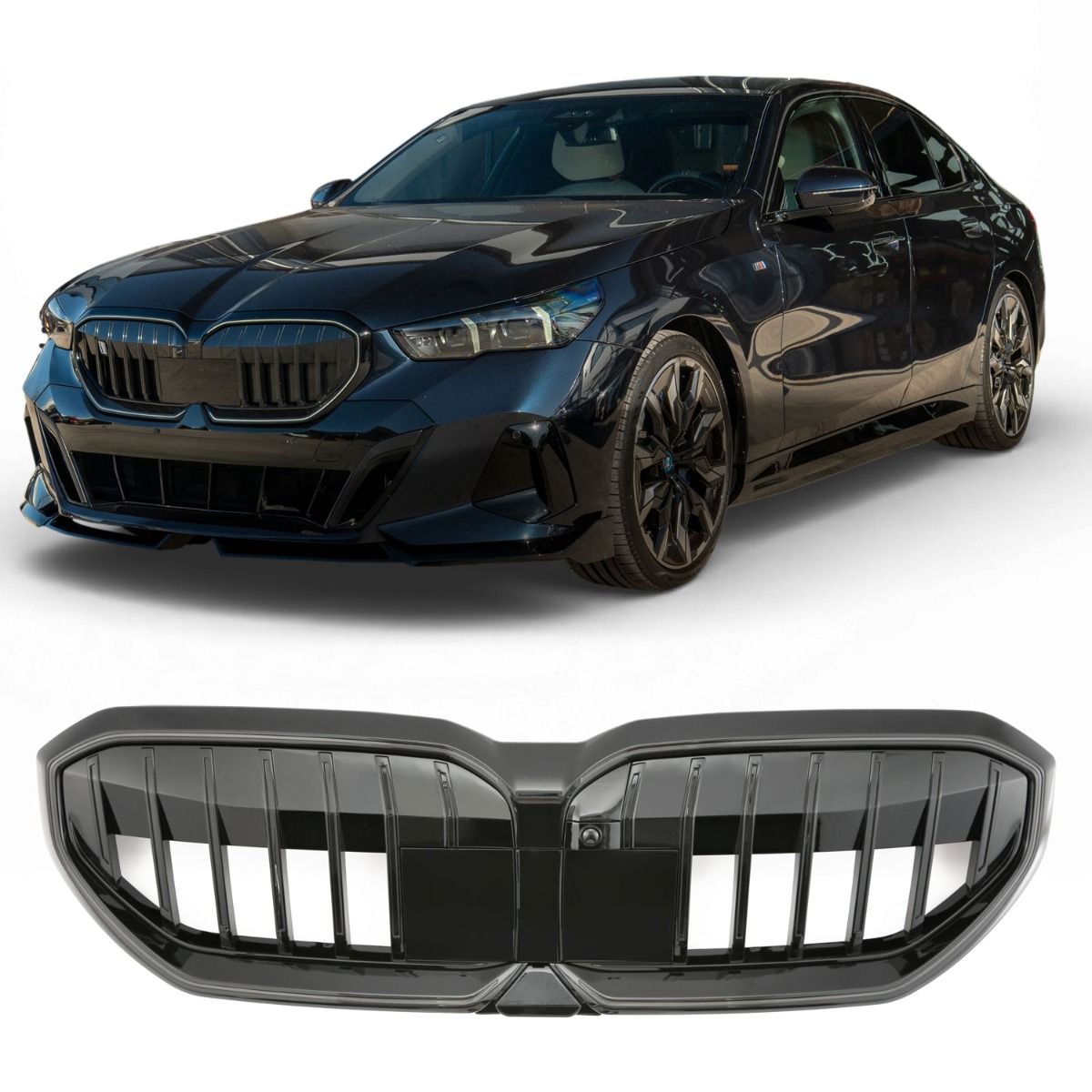 *TOP* Športna maska BMW 5 G60 / G61 ČRNA SIJAJ Iconic glow V1