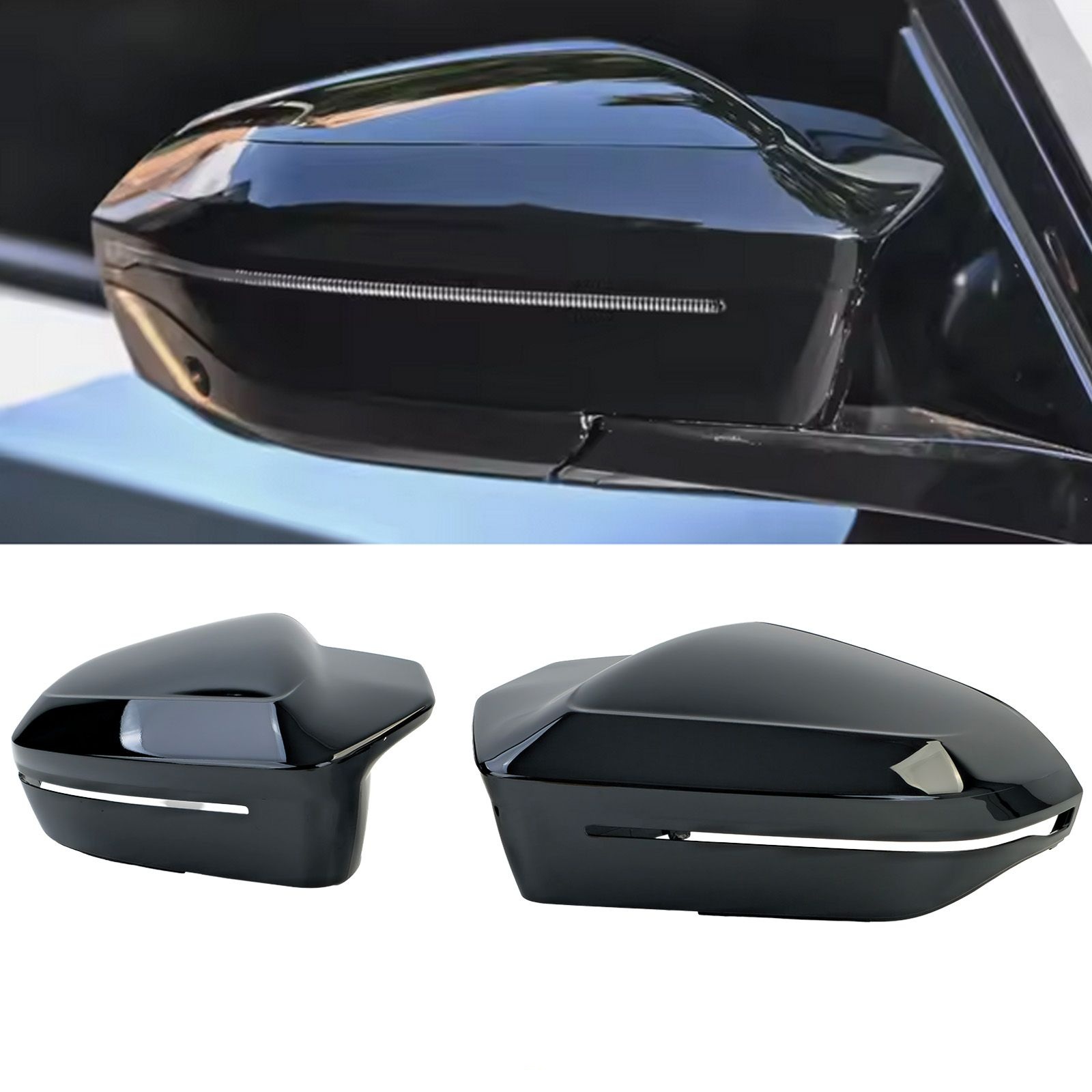Pokrovi ogledal BMW 5 G60 / G61 črna sijaj